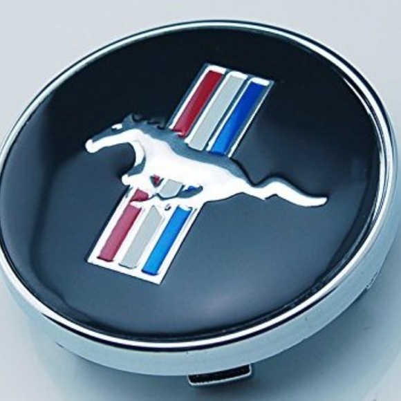 - Ford Mustang Running Horse Tri-Bar Pony Caps - Picture 1 of 8